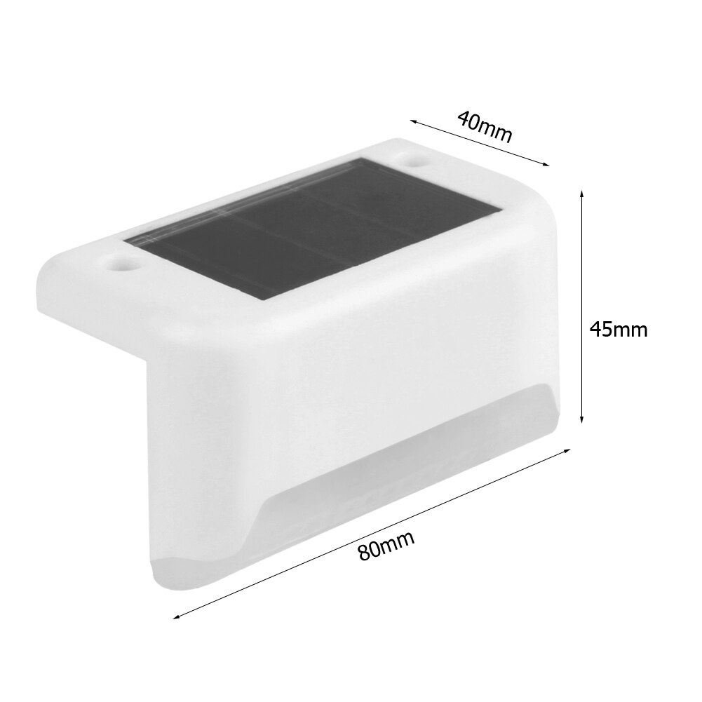 4/8pcs LED Solar Path Stair Lamp Outdoor IP65 Waterproof Wall Light Garden Landscape Step Deck Lights Balcony Fence Solar Lights
