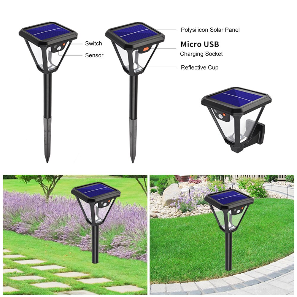 100LED Solar Powered Light Outdoors 3 Modes Sensor Remote Control Plug-In & Hanging Landscape Lawn Solar Lamp Garden Decoration
