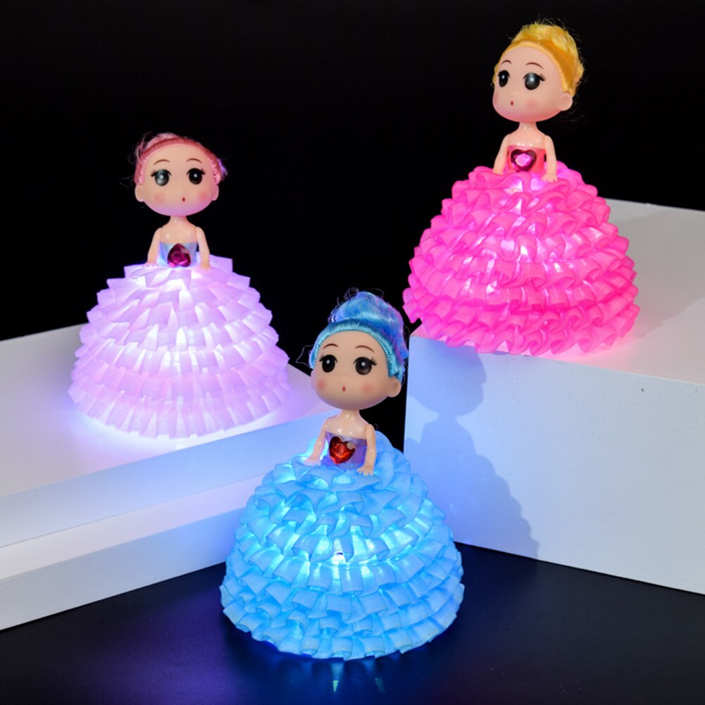 Novelty Cute Luminous Doll LED Night Light for Kids Toy Children Girls Birthday Christmas New Year Gifts Carton Night Lamp Decor