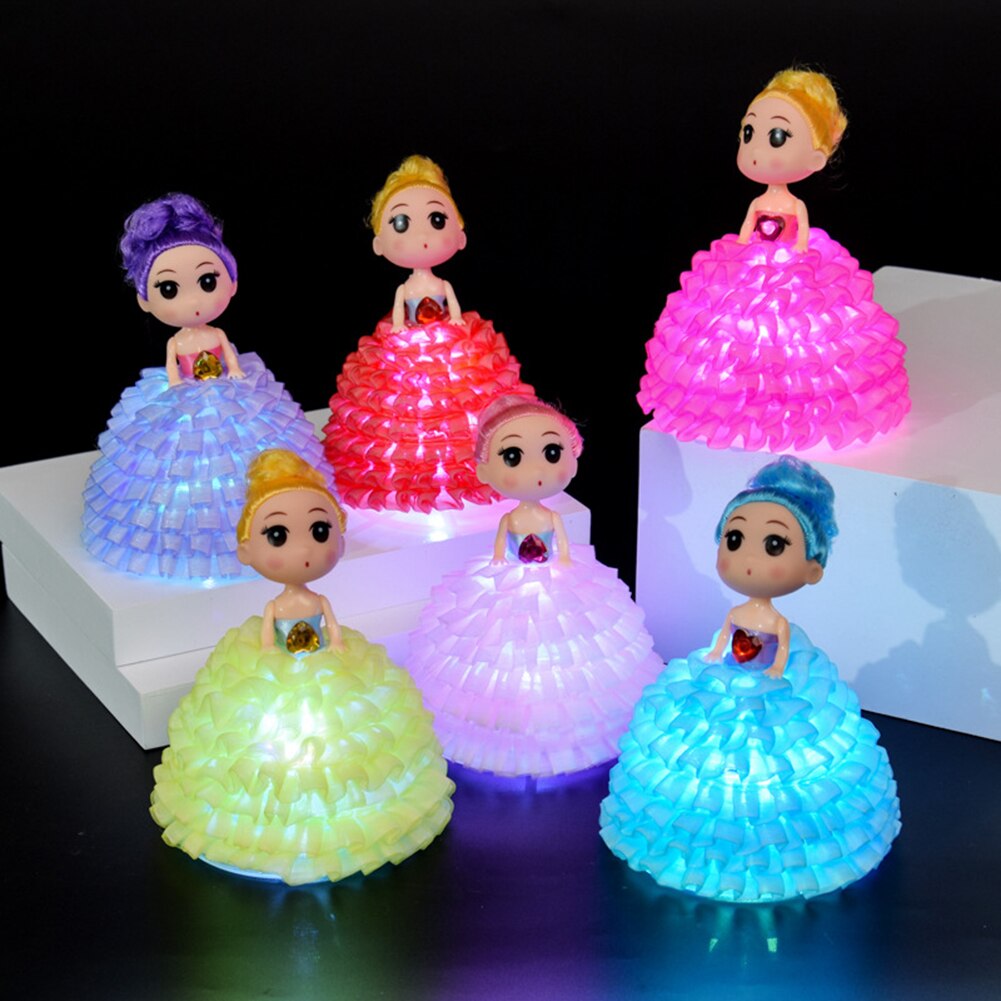 Novelty Cute Luminous Doll LED Night Light for Kids Toy Children Girls Birthday Christmas New Year Gifts Carton Night Lamp Decor