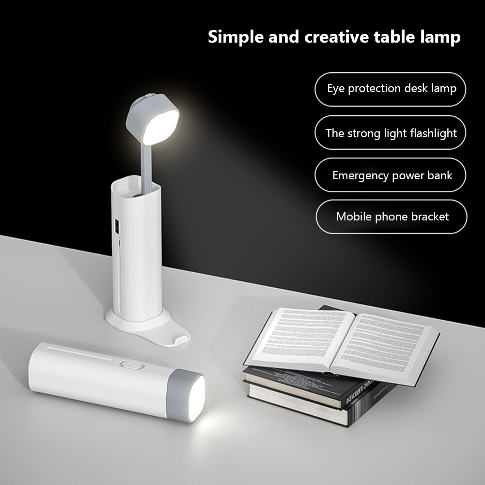 LED Desk Lamp Foldable Eye Protect Study Table Night Light 3 Modes DC 5V USB Charging Portable Outdoor Flashlight Lighting