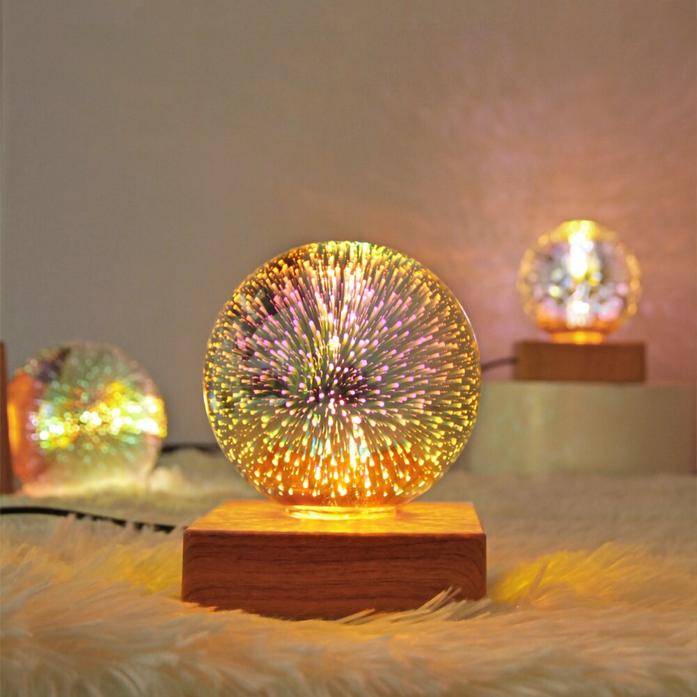 Starry Sky Night Light LED Fairy Lamp USB Light with Base Home Bedside Decoration Colorful Lighting Christmas Gifts for Children