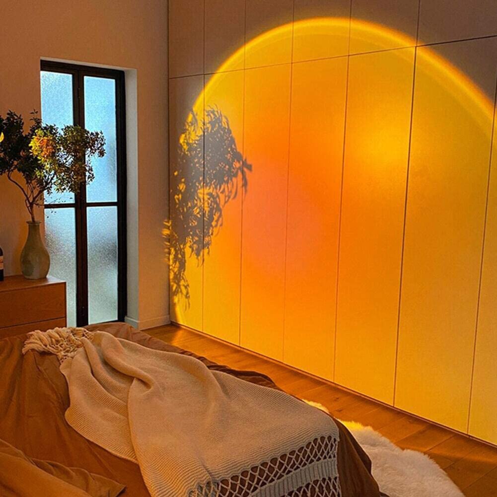 Sunset Projector Lamp Atmosphere Night Light Home Coffee Shop Background Wall Decoration Lights Colorful Lamp for