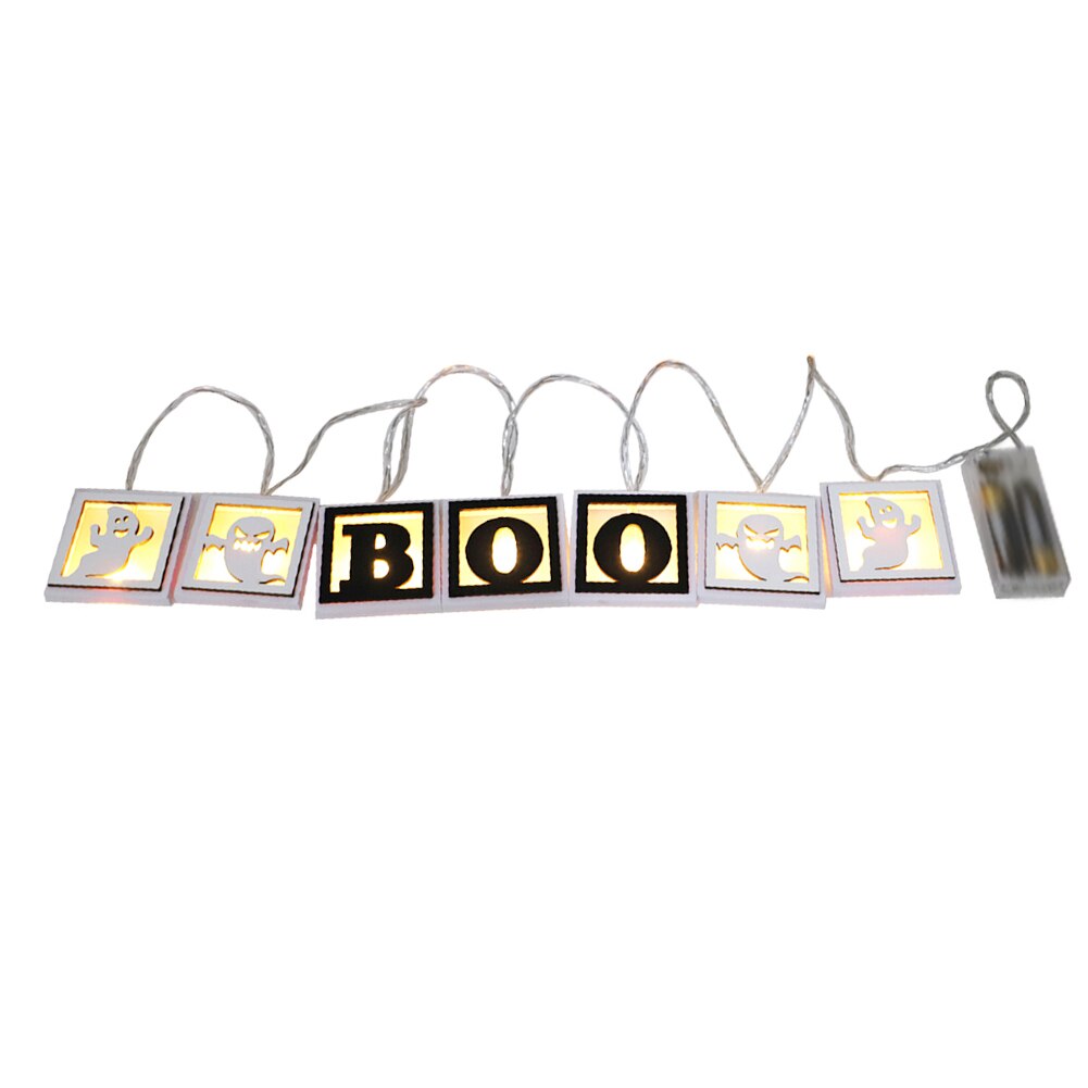 Fairy LED String Lights Home Decoration Halloween Letters Pendant Crafts for Christmas Tree Festival Party Decoration Lighting