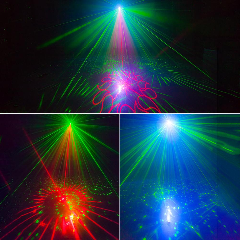 Mini Voice Control LED Laser Projector Light 60 Patterns USB Rechargeable Bar Club Party DJ Disco Stage Lighting