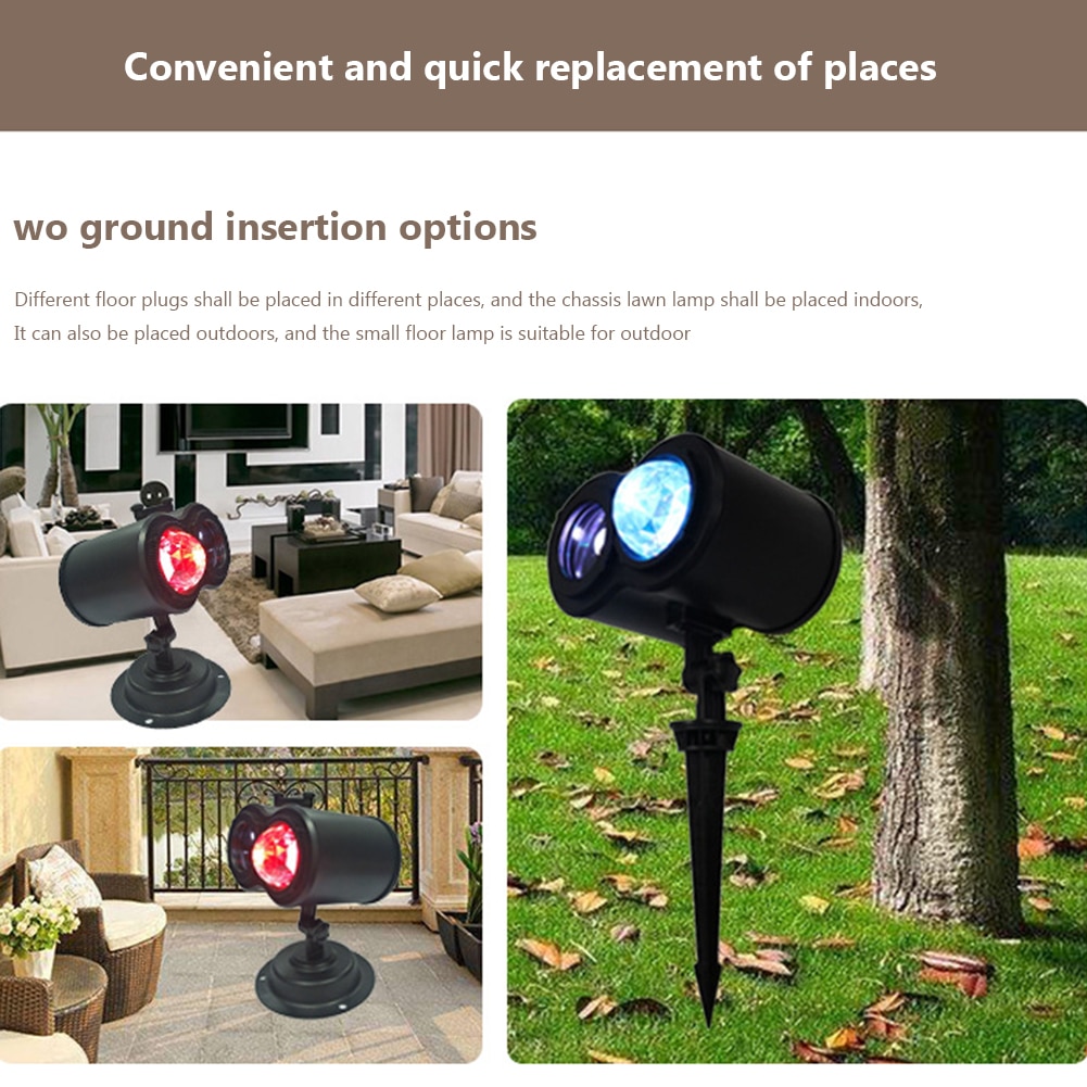 12/16 Christmas Pattern Laser Projector Light for Xmas New Year Stage Party Decoration Outdoor Garden Waterproof Projection Lamp