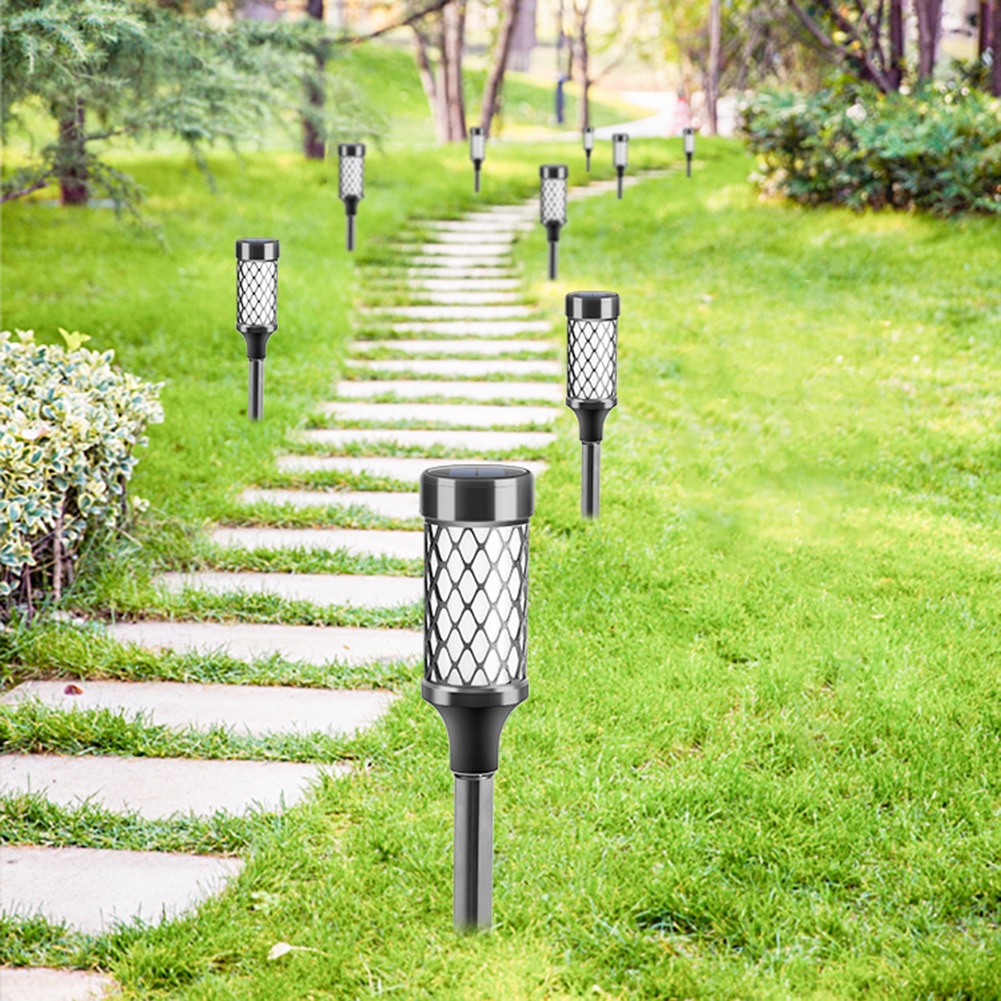 Outdoor 10 LED Solar Powered Ground Lawn Light Pathway Floor Underground Garden Landscape Lighting Lamp for Yard Deck Patio