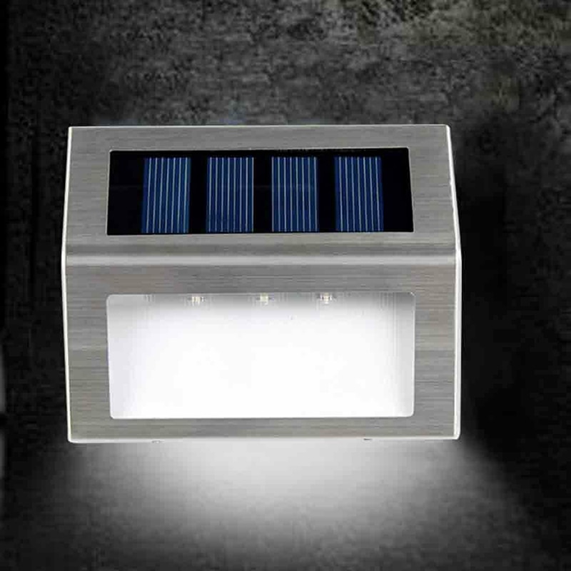 4PCS Solar Lamp Outdoor Fence Stairs Lights IP44 Waterproof LED Deck Light For Yard Patio Garden Decoration Solar Step Lights