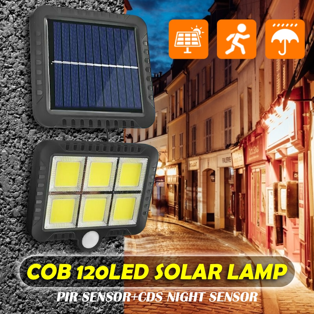 100LED Solar Light Outdoor Wall Lamps Motion Sensor Split Type Waterproof Garden Solar Spotlight For Patio Yards Path Street
