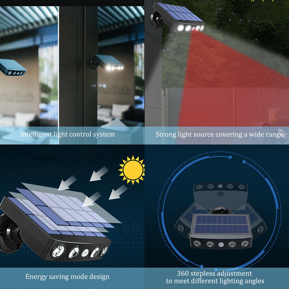 Solar Wall Light Outdoor LED Street Lamps PIR Motion Sensor Waterproof Pathway Spotlight for Patio Yard Garden Solar Lamp
