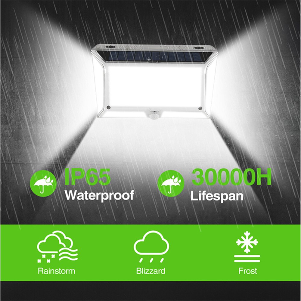 142LED Solar Light Outdoor Wall Lamps PIR Motion Sensor IP65 Waterproof Garden Solar Lamp for Yard Path Patio Street Lights