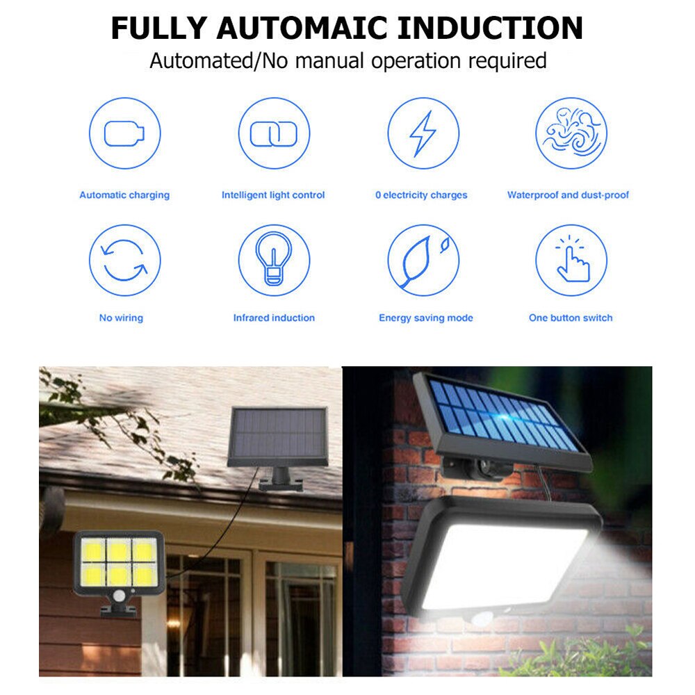 150 LED Solar Light Outdoor Wall Lamp PIR Motion Sensor IP65 Waterproof Garden Solar Lamp For Yard Patio Street Lighting