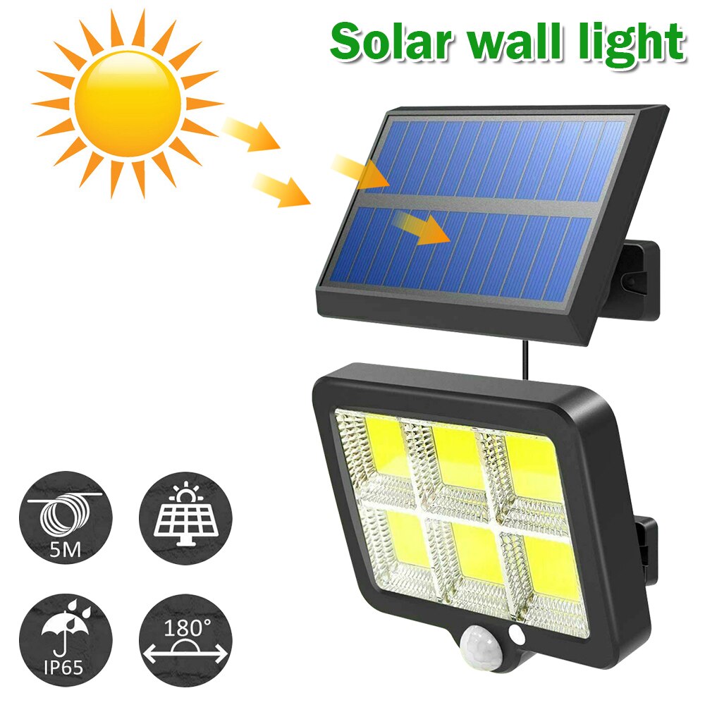 150 LED Solar Light Outdoor Wall Lamp PIR Motion Sensor IP65 Waterproof Garden Solar Lamp For Yard Patio Street Lighting