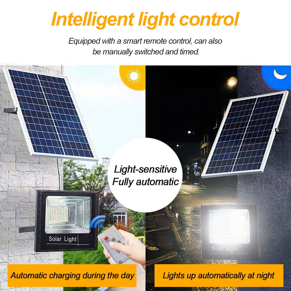 45W Solar Light Outdoor Wall Lamps IP67 Waterproof Street Spotlight For Patio Yard Garden Decoration LED Solar Floodlight