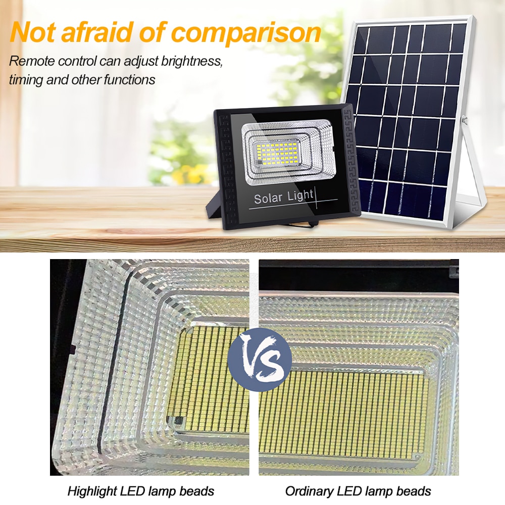 45W Solar Light Outdoor Wall Lamps IP67 Waterproof Street Spotlight For Patio Yard Garden Decoration LED Solar Floodlight