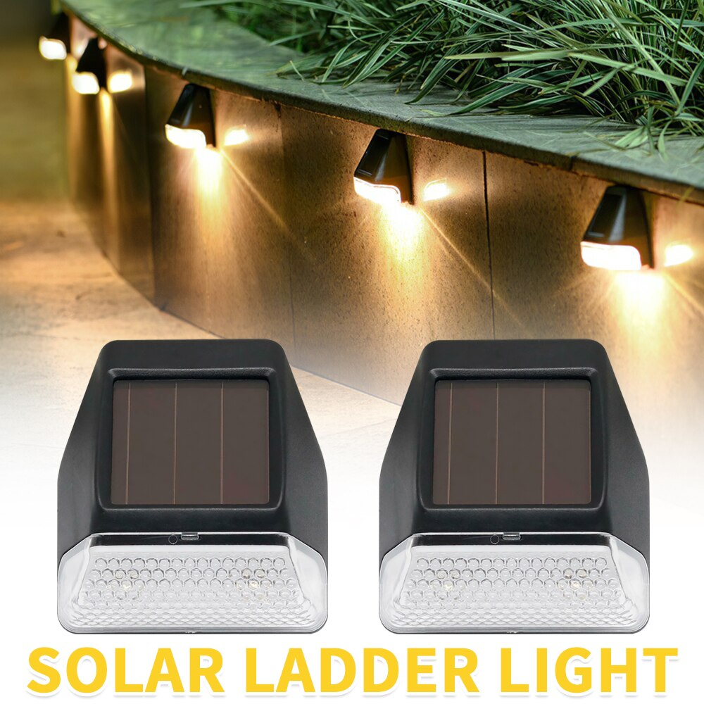 6Pcs Solar Stair Lamps Outdoor Wall Light Super Bright Waterproof LED Solar Lamps For Street Patio Pathway Garden Light