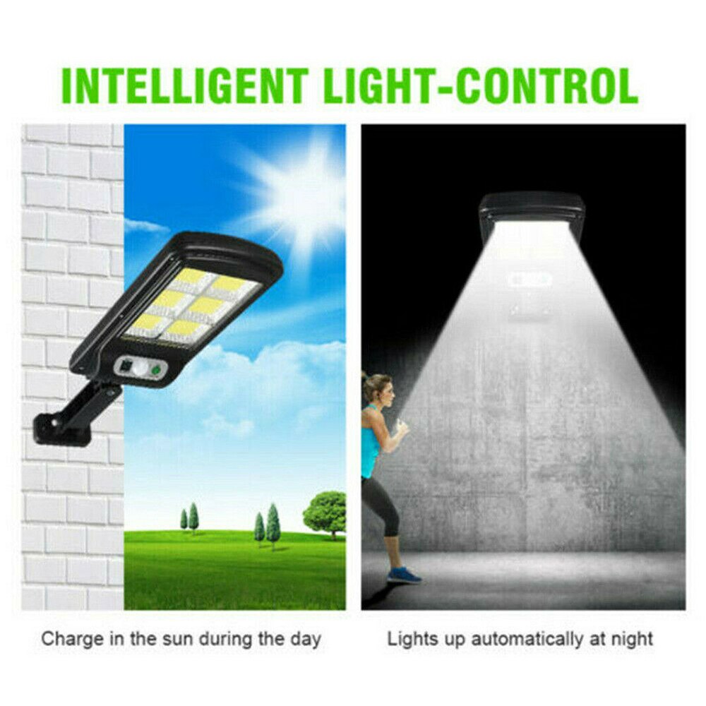 128 COB Solar Light Outdoor Wall Lamp PIR Motion Sensor Waterproof LED Solar Street Lights For Garden Patio Yard Lighting
