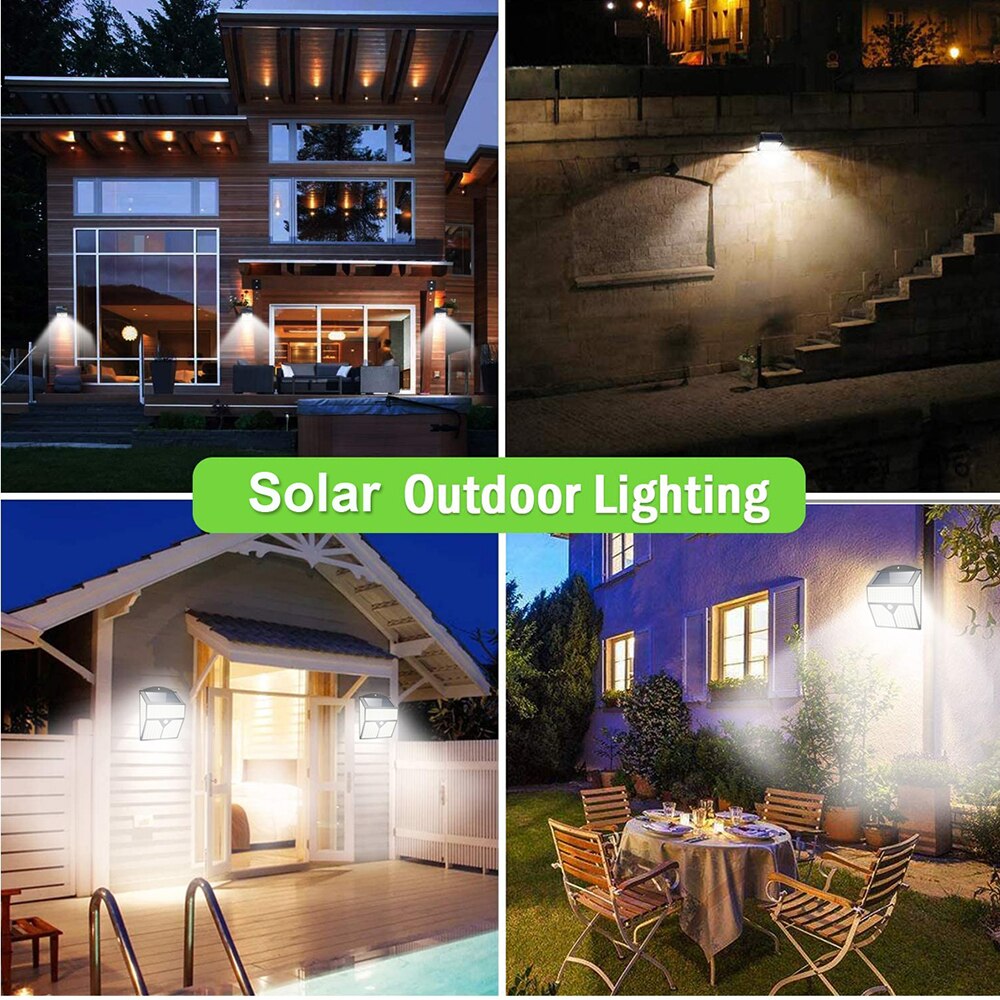 335 LED Solar Light Outdoor PIR Motion Sensor Wall Lamp Waterproof Garden Solar Lamp For Yard Pathway Lighting Street Lights