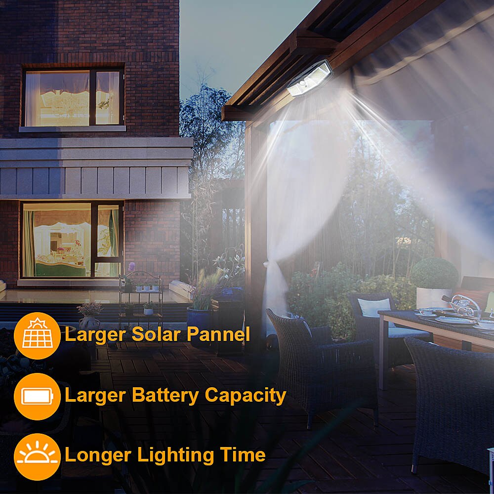 2Pcs Solar LED Light Outdoor Wall Lamp IP65 Waterproof Super Bright Solar Garden light For Patio Yard Lighting Street Lamps