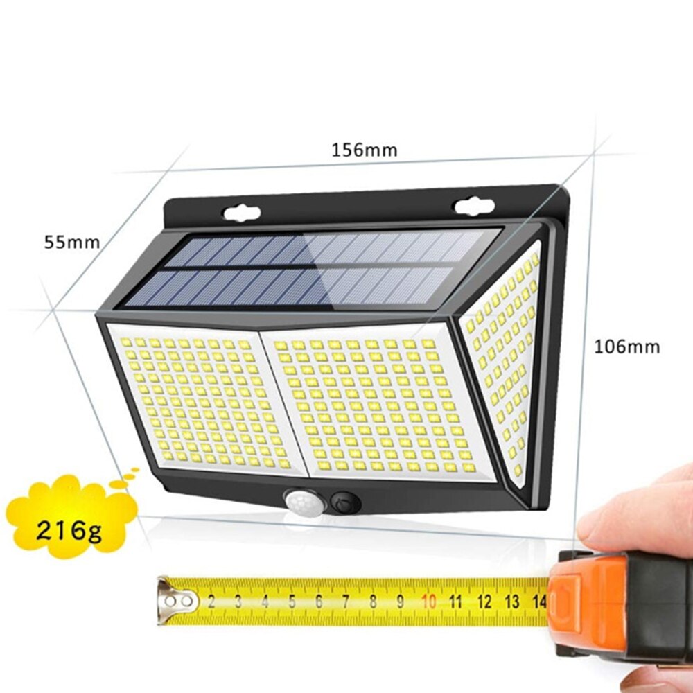 288 LED Solar Light Outdoor Waterproof PIR Motion Sensor Wall Lamps For Garden Patio Decoration Path Yard Street Lights