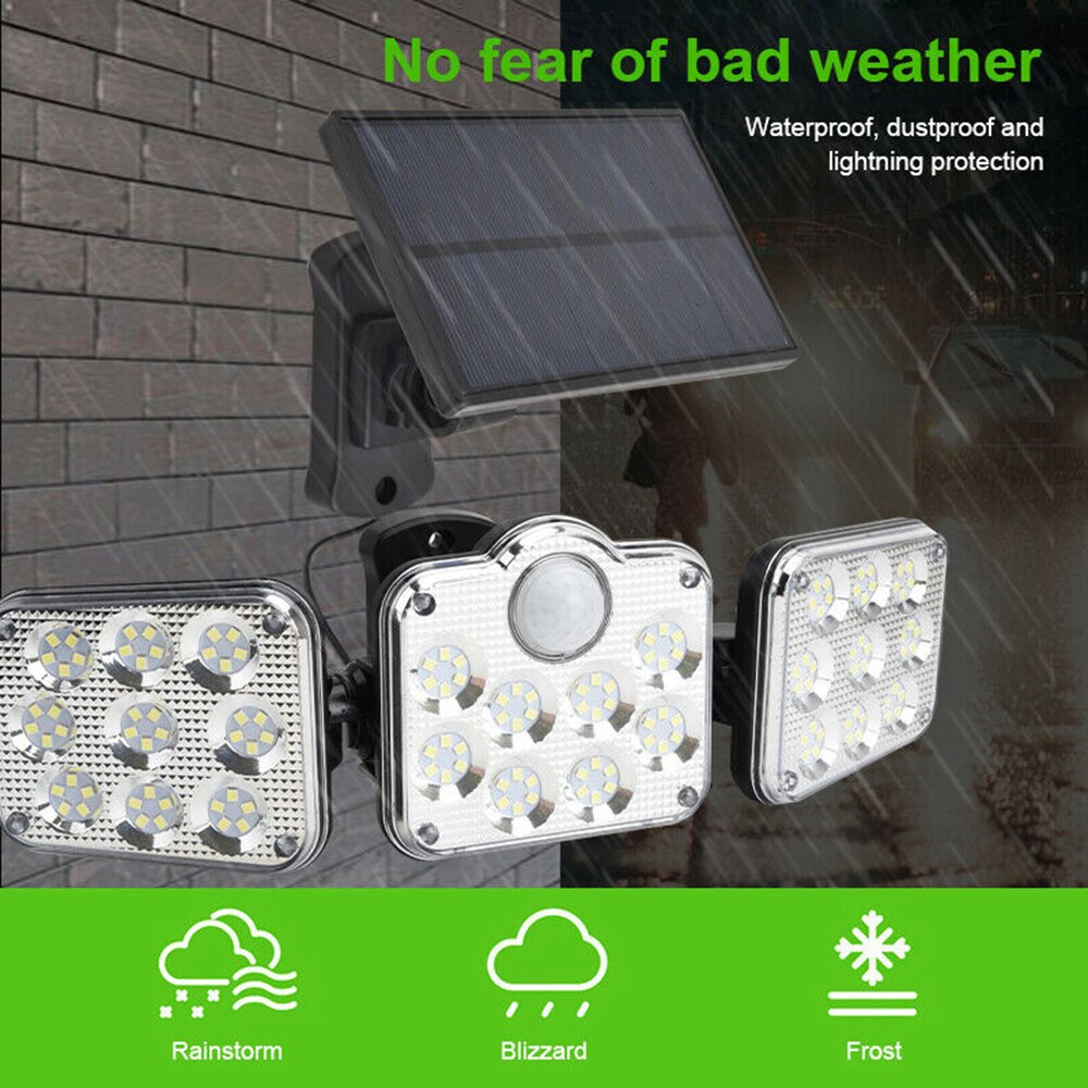 138LED Solar Lights Outdoor PIR Motion Sensor Waterproof Remote Control Garden Solar Powered Wall Lamps For Patio Yard Lighting