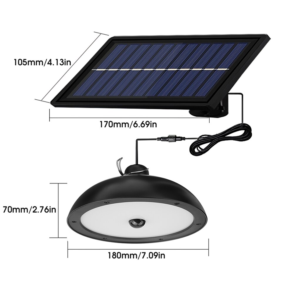 LED Solar Light Outdoor Pendant Lights IP65 Waterproof Double Head Garden Decoration Solar Lamp For Patio Yard Pathway