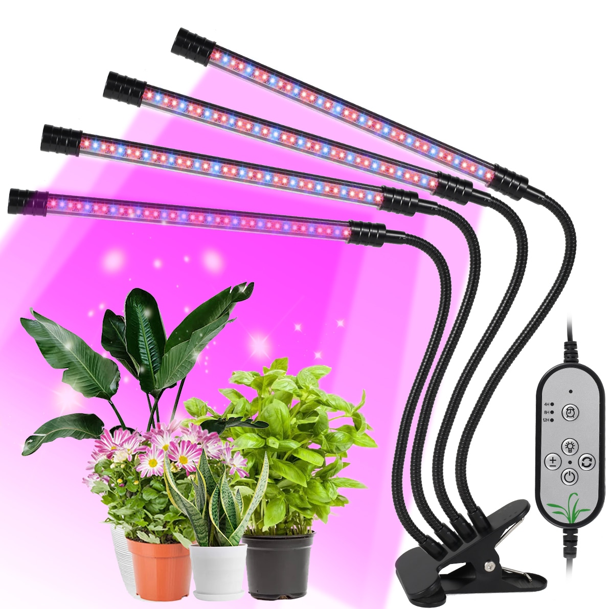 USB LED Grow Light Full Spectrum Phytolamps Red & Blue Plant Growing Lamp With Clip 5 Level Dimmable Waterproof Growing Lamp