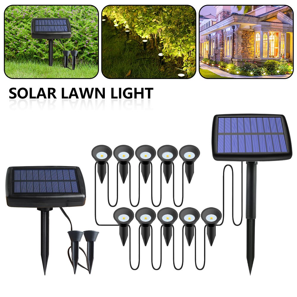 Solar Lights Outdoor Waterproof Lawn Lamps Spotlights Pathway 2/10 in 1 Landscape Lighting Garden Decoration Patio Yard Light