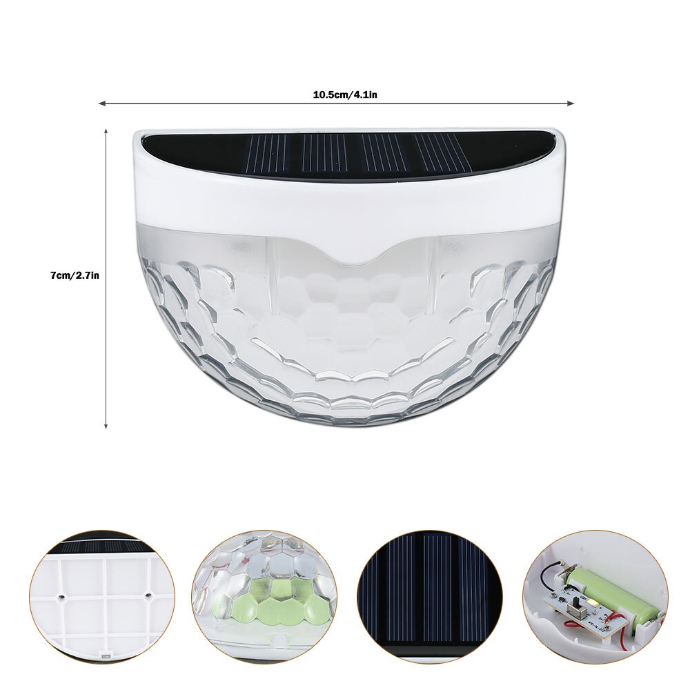 Outdoor Waterproof LED Solar Lights Garden Decoration Lighting Solar Fence Lights Wall Lamp Solar Powered Stairs Deck Lights
