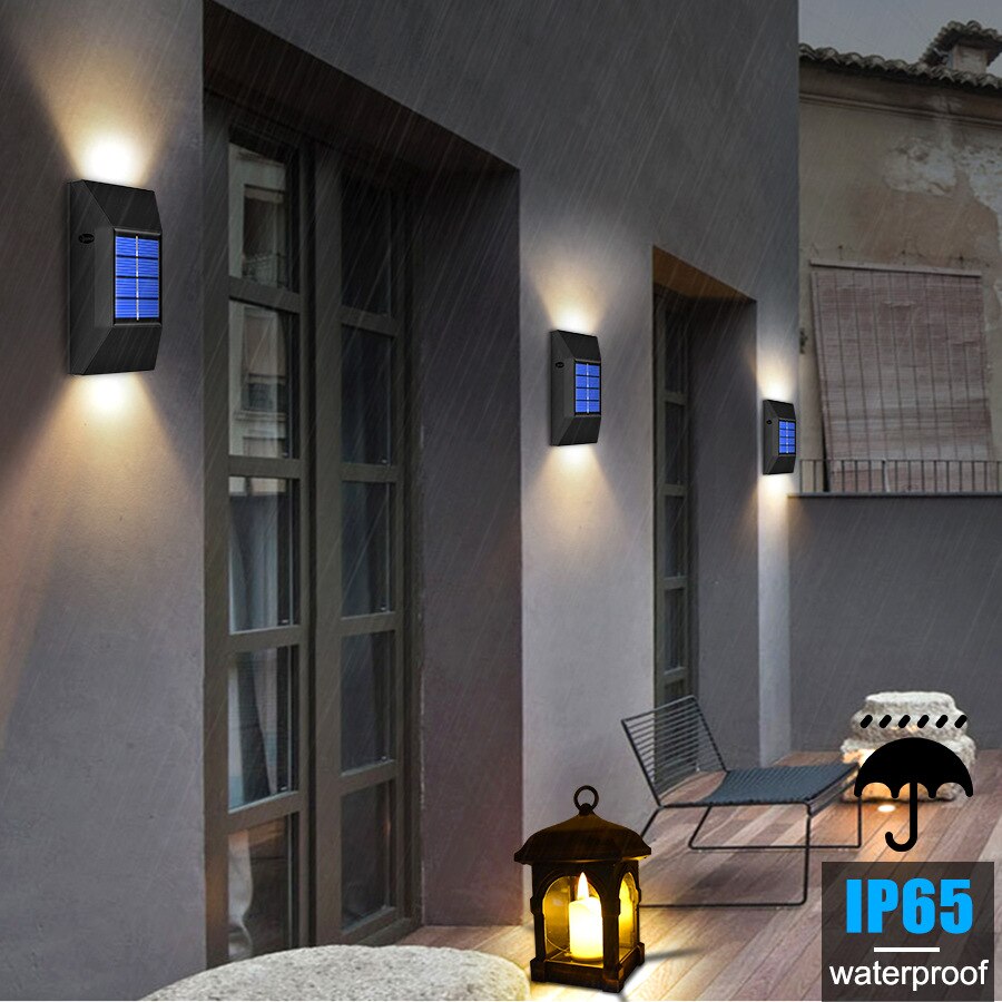 LED solar light outdoor wall lamp wall washer lamp suitable for wall decoration outdoor corridor fence garden lighting