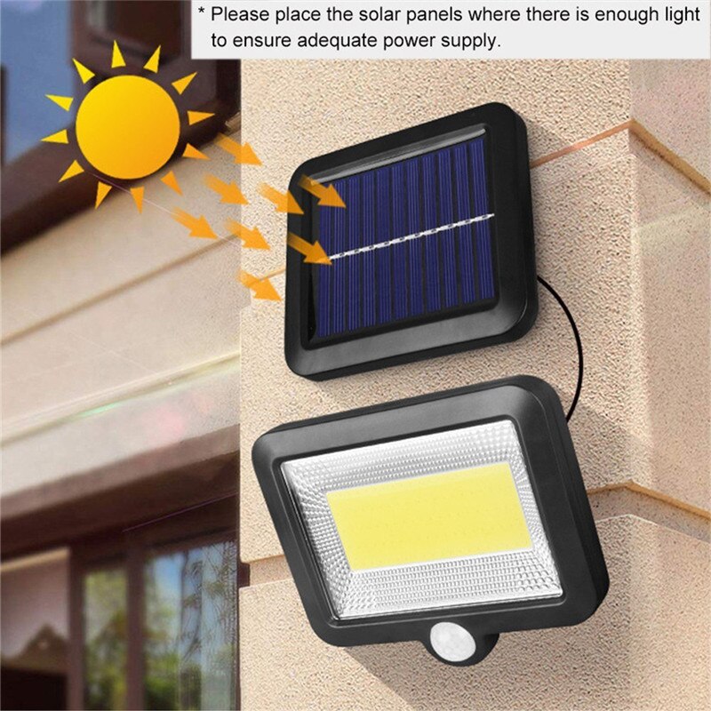 Solar Street Outdoor Wall Lamp PIR Motion Sensor Indoor IP65 Waterproof for Camping Home Garden Yard Decorative Lights 3 Modes