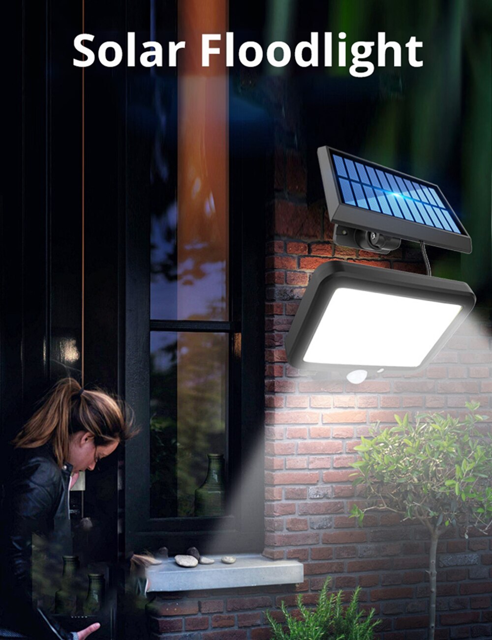 LED Solar Light Outdoor Motion Sensor Wall Lamp Remote Control Waterproof Home Emergency Yard Garden Decoration Street Lights