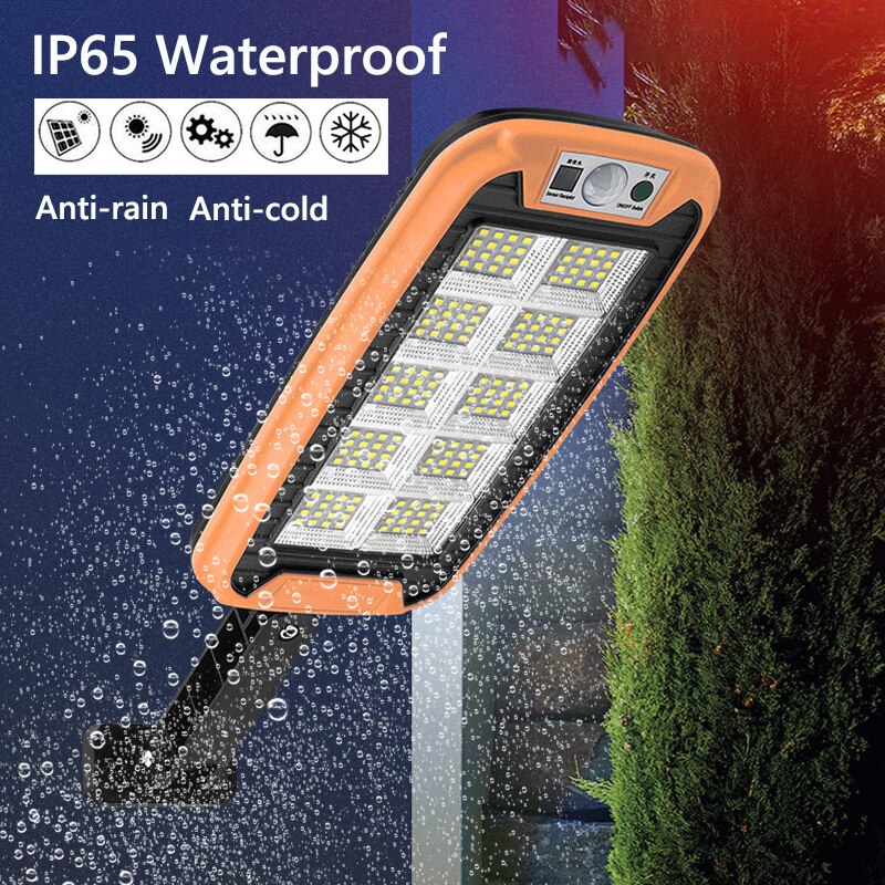 Solar LED Light Outdoor Wireless PIR Motion Sensor Waterproof with Smart Remote Wall Solar Street Lamp for Garage Garden Pool