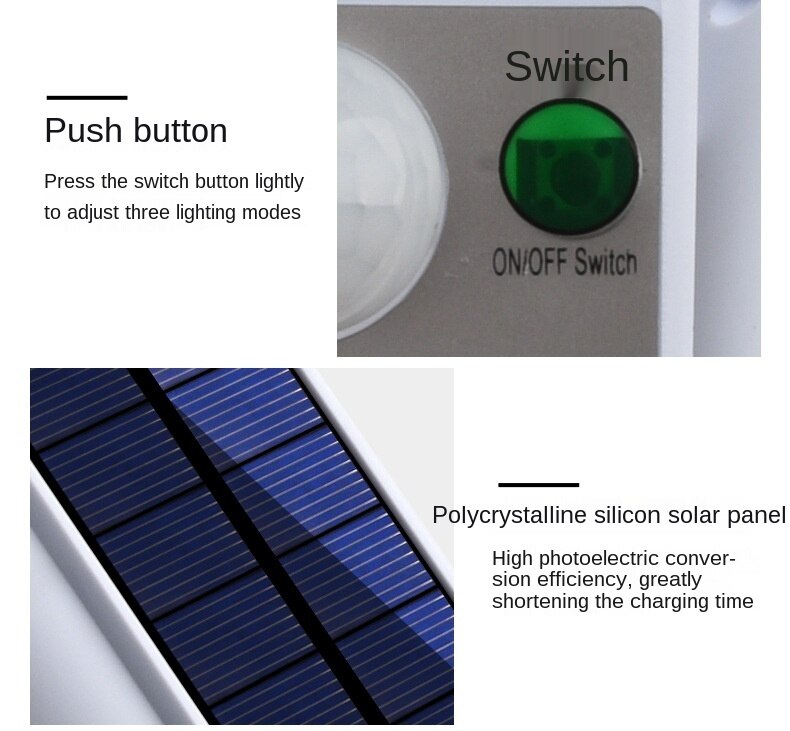 Powerful Outdoor LED Solar Light Simulation Monitoring Fake Camera Solar Human Body Induction Wall Motion Sensor Spotlight