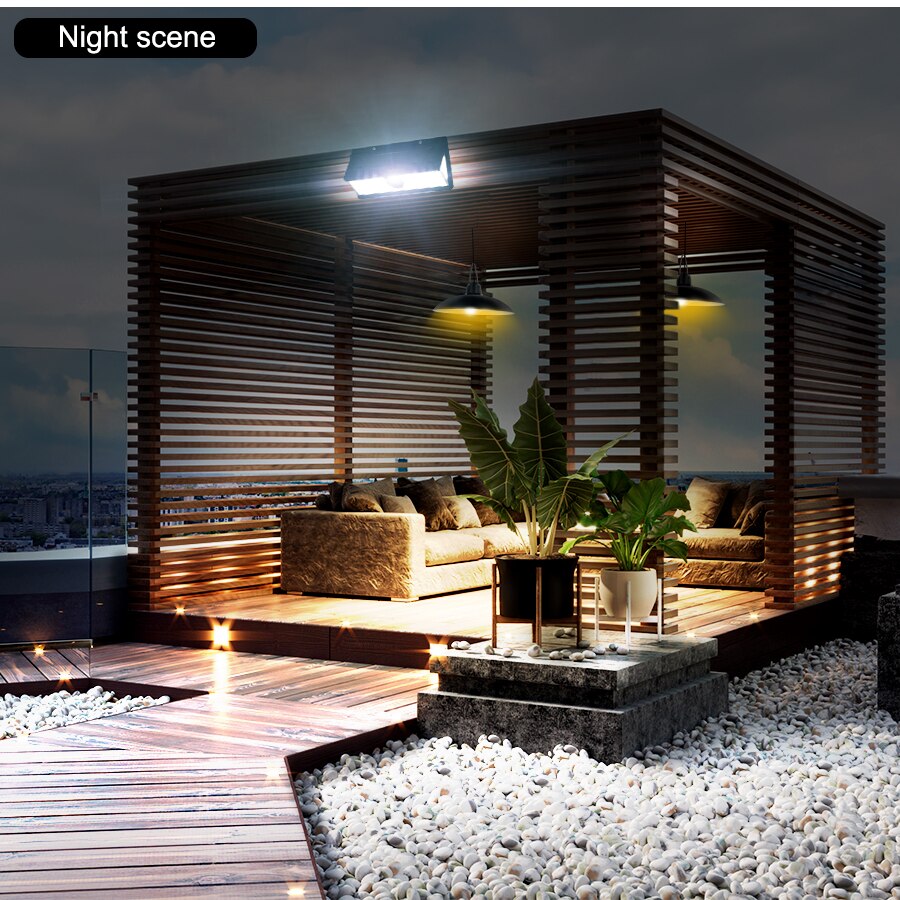 172 Led Outdoor Solar Powered Lamp IP65 1800Mah Waterproof For Home Yard Swim Pool Motion Human Body Spotlight Floodlight