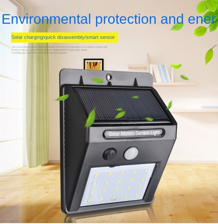 LED Outdoor Solar Courtyard Wall Light Motion Sensor Rechargeable Corridor Waterproof Yard Garden Country House Street Light