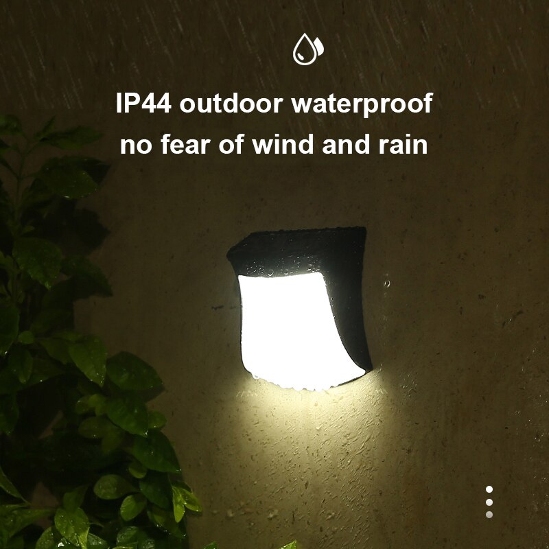 LED Waterproof Solar Light Outdoor Wall Lamp Corridor Lights Up Automatically At Night of Staircase Step Garden Yard Drive Way