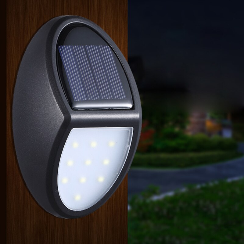 LED Outdoor Solar Wall Lamp with Light Control Waterproof Sunlight Powered for Path Street Garden Decoration Villa Lighting