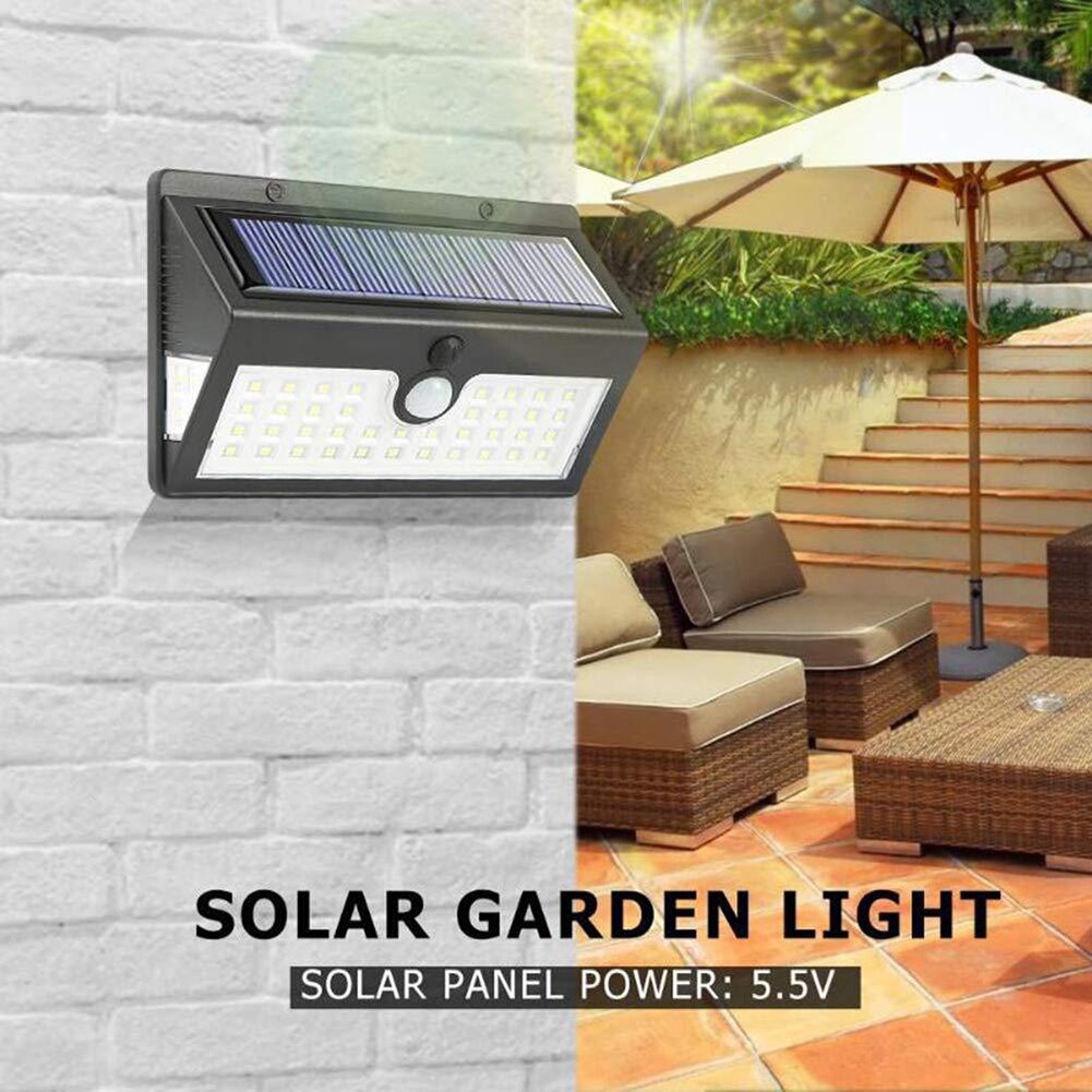 Solar Security Lights Outdoor Motion Sensor LED Wide Angle Waterproof Solar Powered Durable Wall Light for Garden Garage Yard