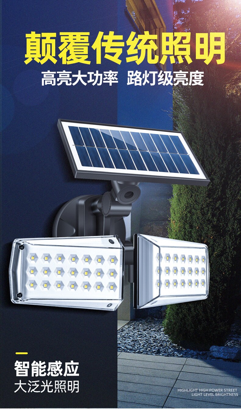 42 Led Rotatable Powerful Solar Powered Wall Light Outdoor Waterproof Ip65 Lighting for Garden Path Garage Yard Street Lamps