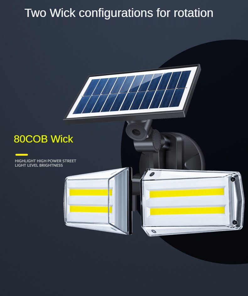 42 Led Rotatable Powerful Solar Powered Wall Light Outdoor Waterproof Ip65 Lighting for Garden Path Garage Yard Street Lamps