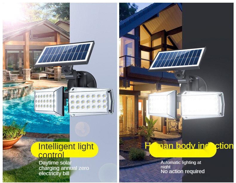 42 Led Rotatable Powerful Solar Powered Wall Light Outdoor Waterproof Ip65 Lighting for Garden Path Garage Yard Street Lamps