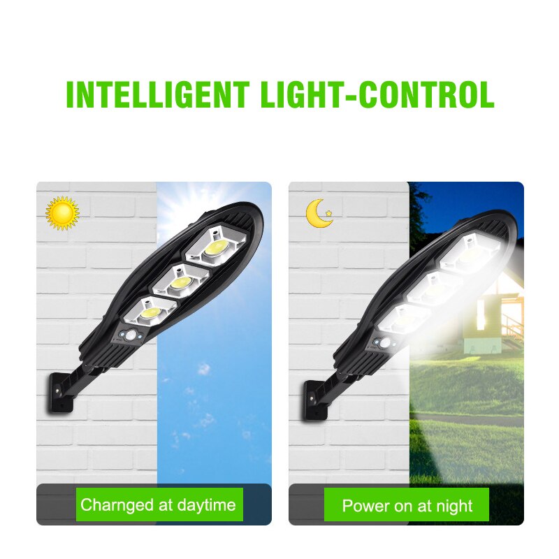 LED Solar Light Outdoor Wall Lamps Powered Sunlight Waterproof Motion Sensor Street for Decoration Light Has Remote Control