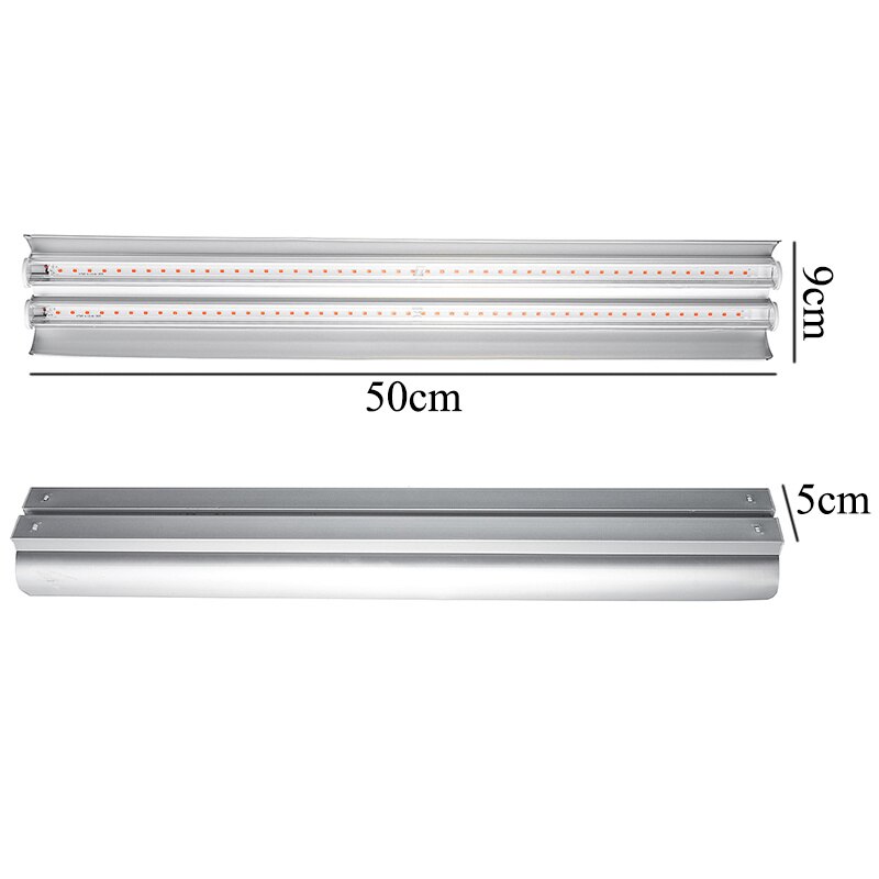 LED Grow Lights 500W Full Spectrum Growing Lamp 50cm Double tube for Greenhouse Hydroponic Indoor Plant Seedling US/EU Plug
