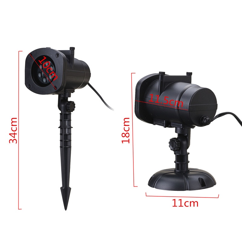 4W LED Remote Projector Stage Light Moving Laser Spotlightt Christmas Garden Outdoor Holiday Lighting 12 Patterns Waterproof