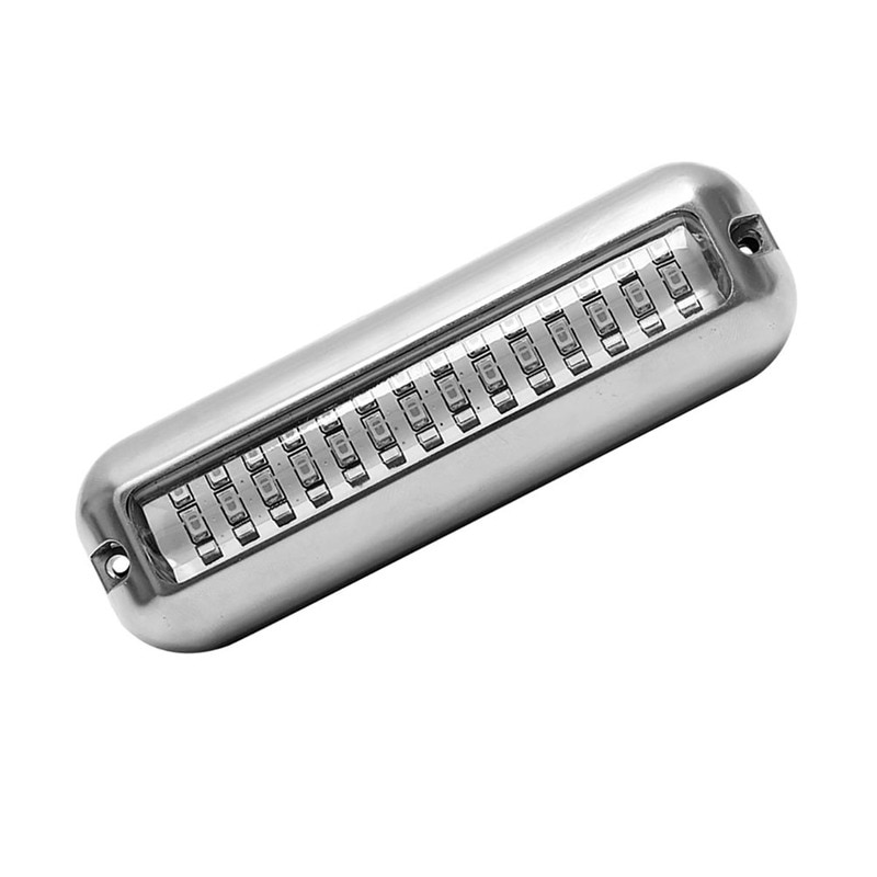 1pcs Universal 12V DC White/Blue/Green 27 LED Marine Stainless Steel Under Water Pontoon Waterproof Boat Transom Light