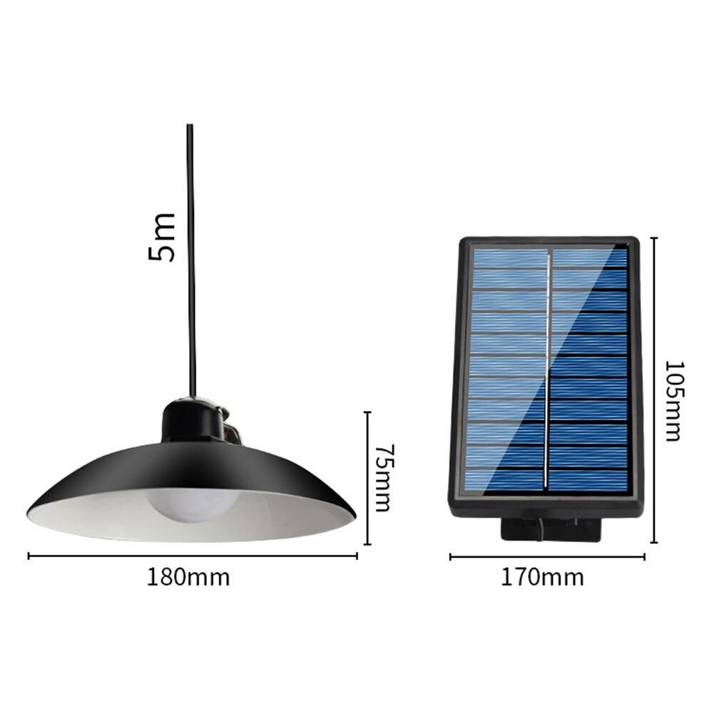 Solar LED Light Outdoor Motion Sensor Indoor Solar Powered Pendant Lamps IP65 Waterproof Dual Head Lamps for Garden Yard