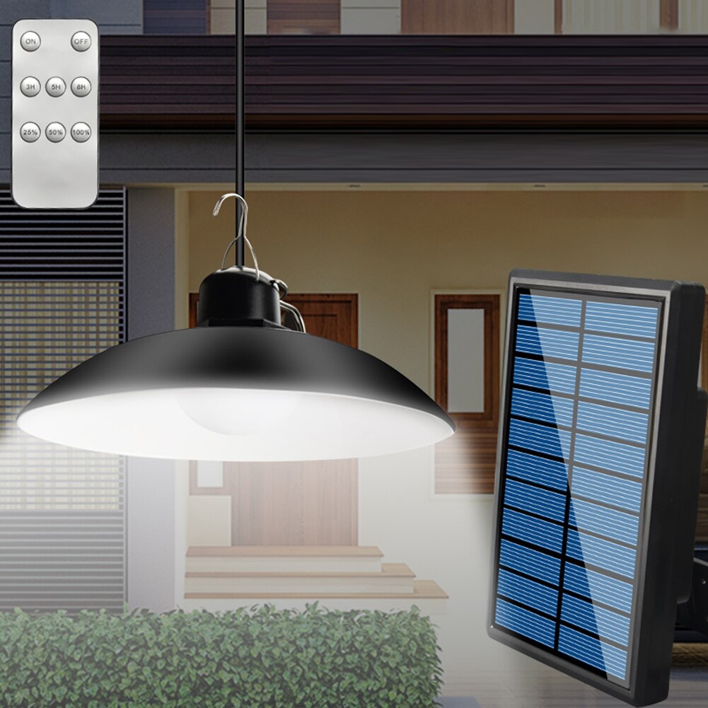 Solar LED Light Outdoor Motion Sensor Indoor Solar Powered Pendant Lamps IP65 Waterproof Dual Head Lamps for Garden Yard