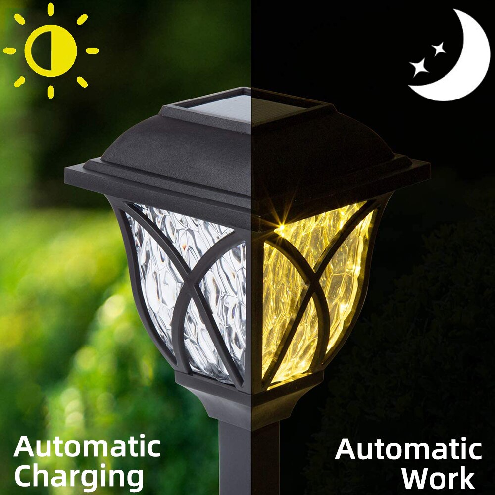 Solar Lamp Outdoor LED Retro Solar Powered Garden Lights Home Waterproof Park Lawn Path Landscape Lighting Decorative