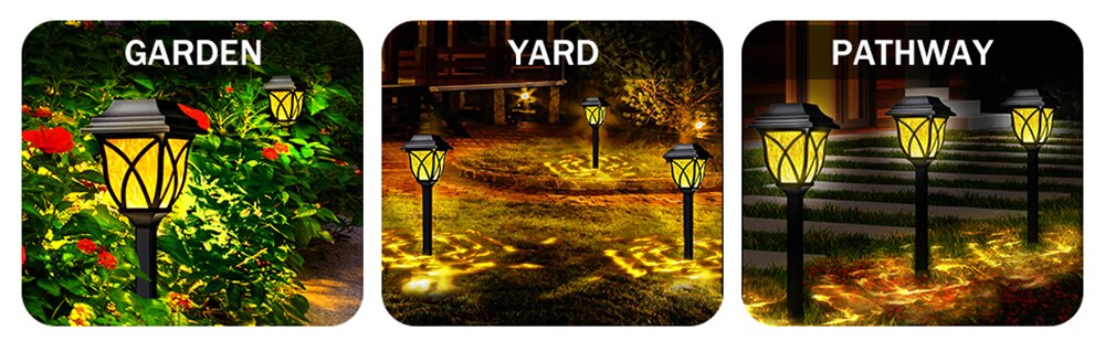 Solar Lamp Outdoor LED Retro Solar Powered Garden Lights Home Waterproof Park Lawn Path Landscape Lighting Decorative